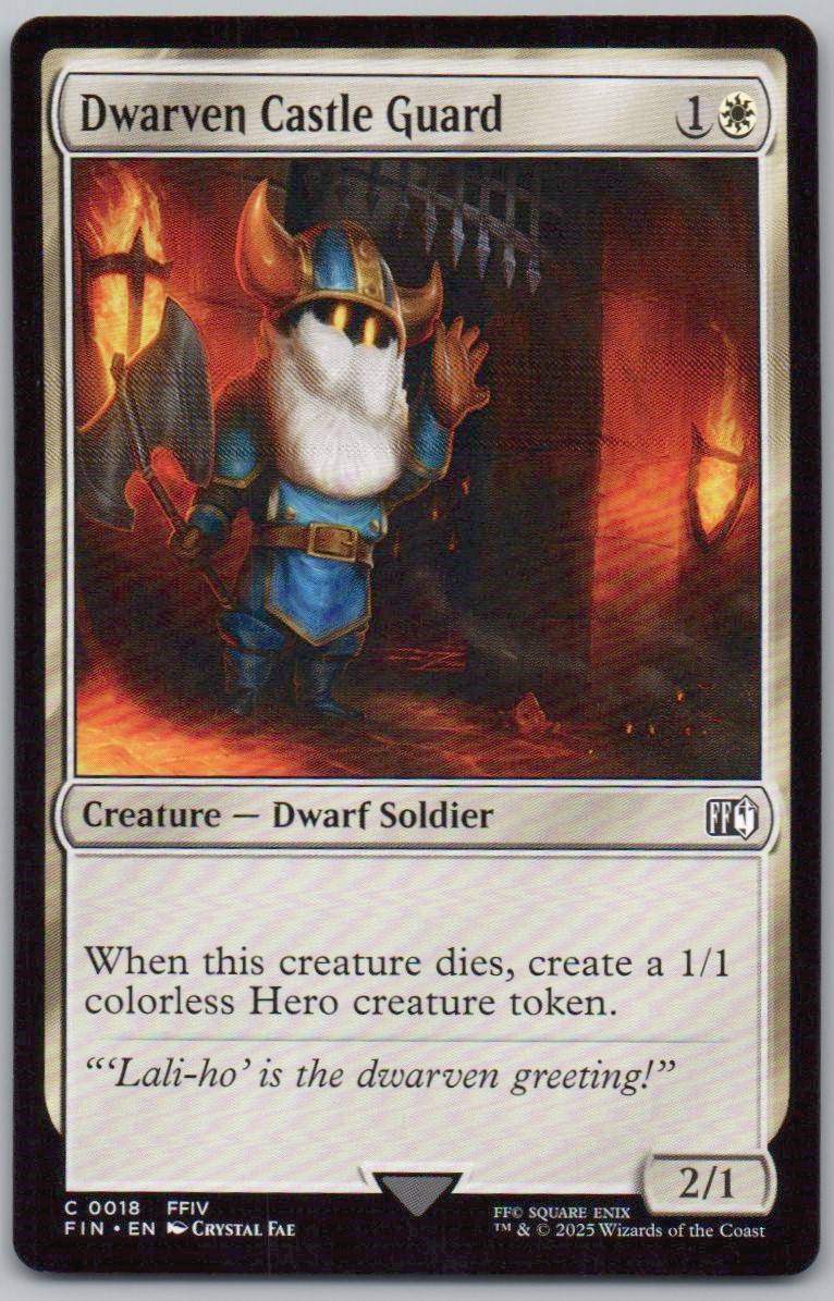 Dwarven Castle Guard 18 Normal Creature Card - FINAL FANTASY