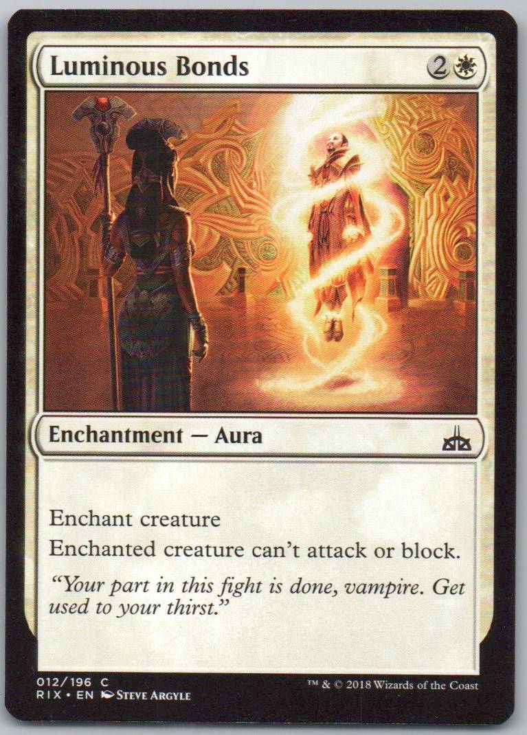 Luminous Bonds 12 Normal Enchantment Card - Rivals of Ixalan