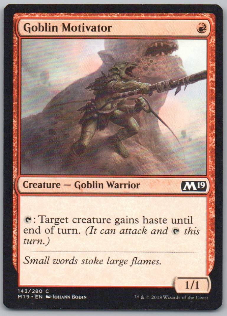 Goblin Motivator 143 Normal Creature Card - Core Set 2019