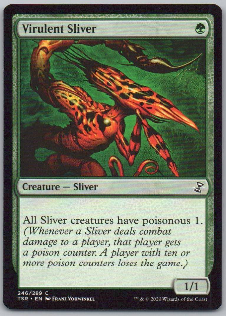 Virulent Sliver 246 Normal Creature Card - Time Spiral: Remastered