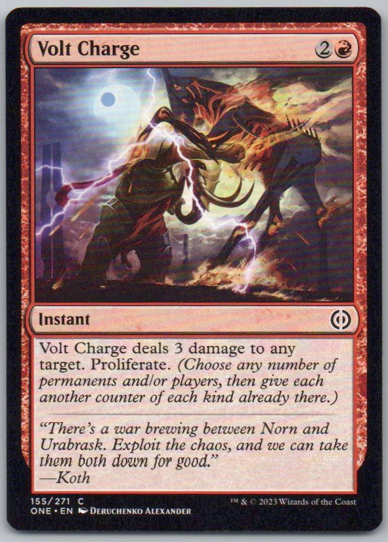 Volt Charge 155 Normal Instant Card - Phyrexia: All Will Be One