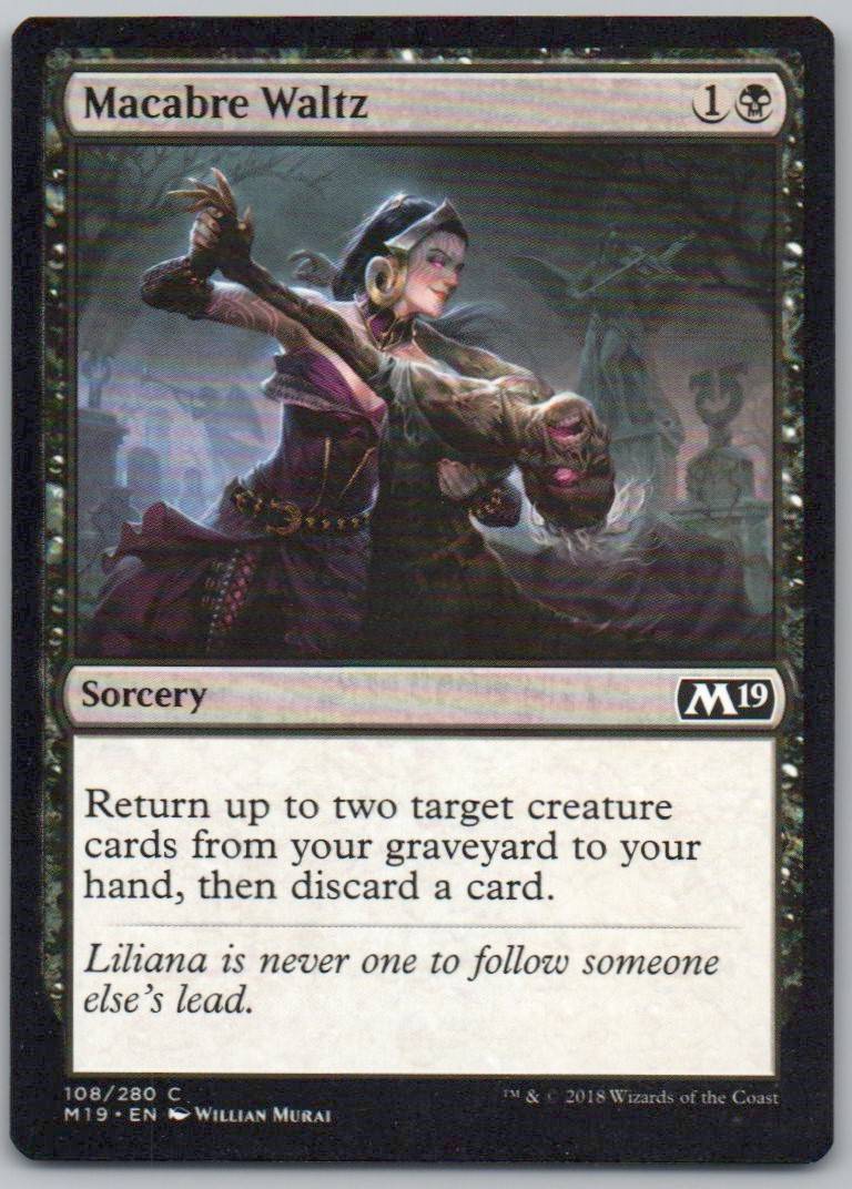 Macabre Waltz 108 Normal Sorcery Card - Core Set 2019