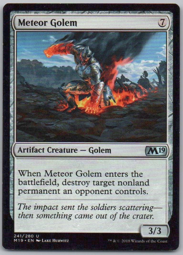 Meteor Golem 241 Normal Artifact Card - Core Set 2019