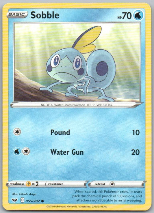 Sobble 055 Normal Water Card - Sword & Shield