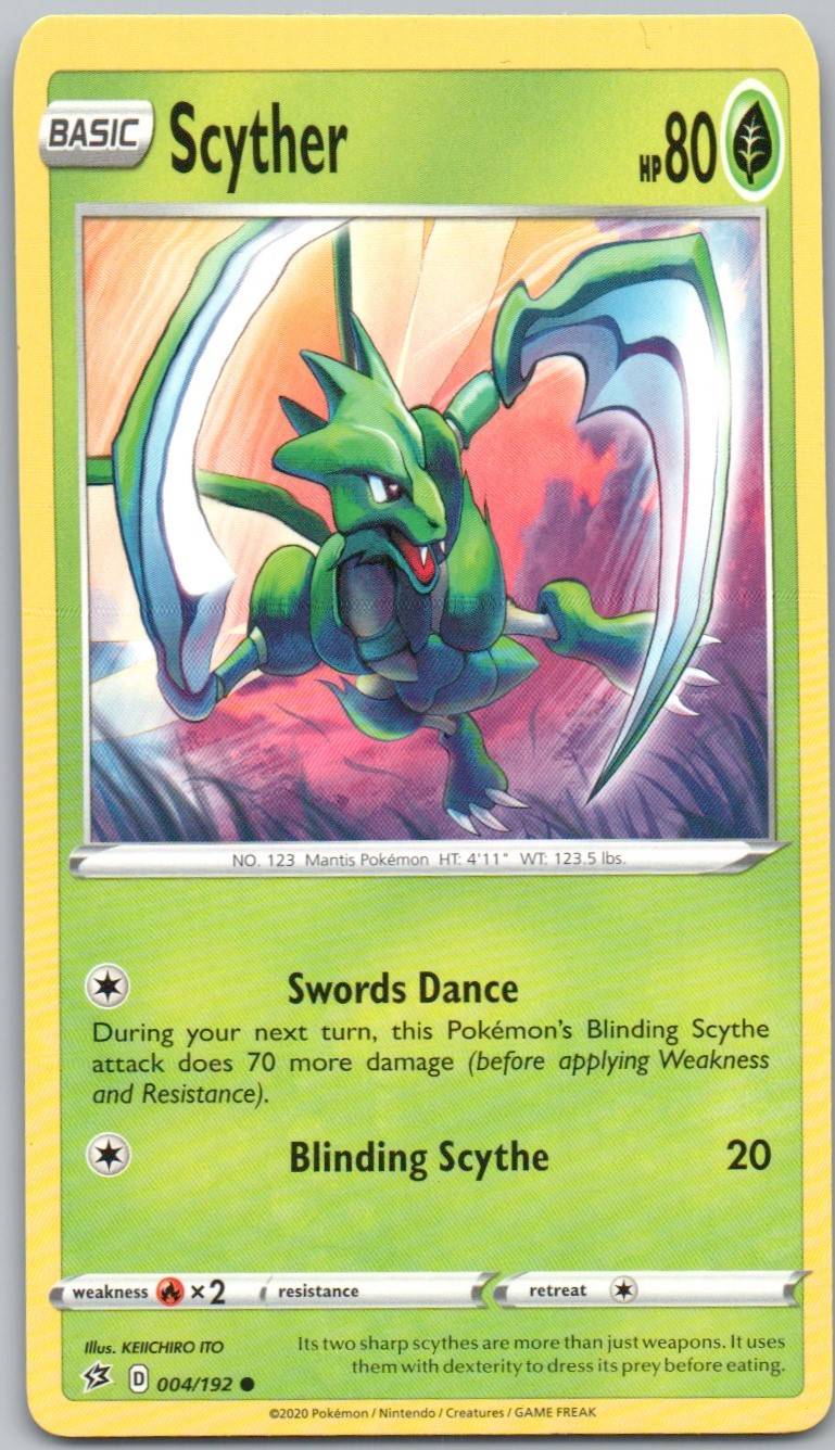 Scyther 004 Normal Grass Card - Rebel Clash