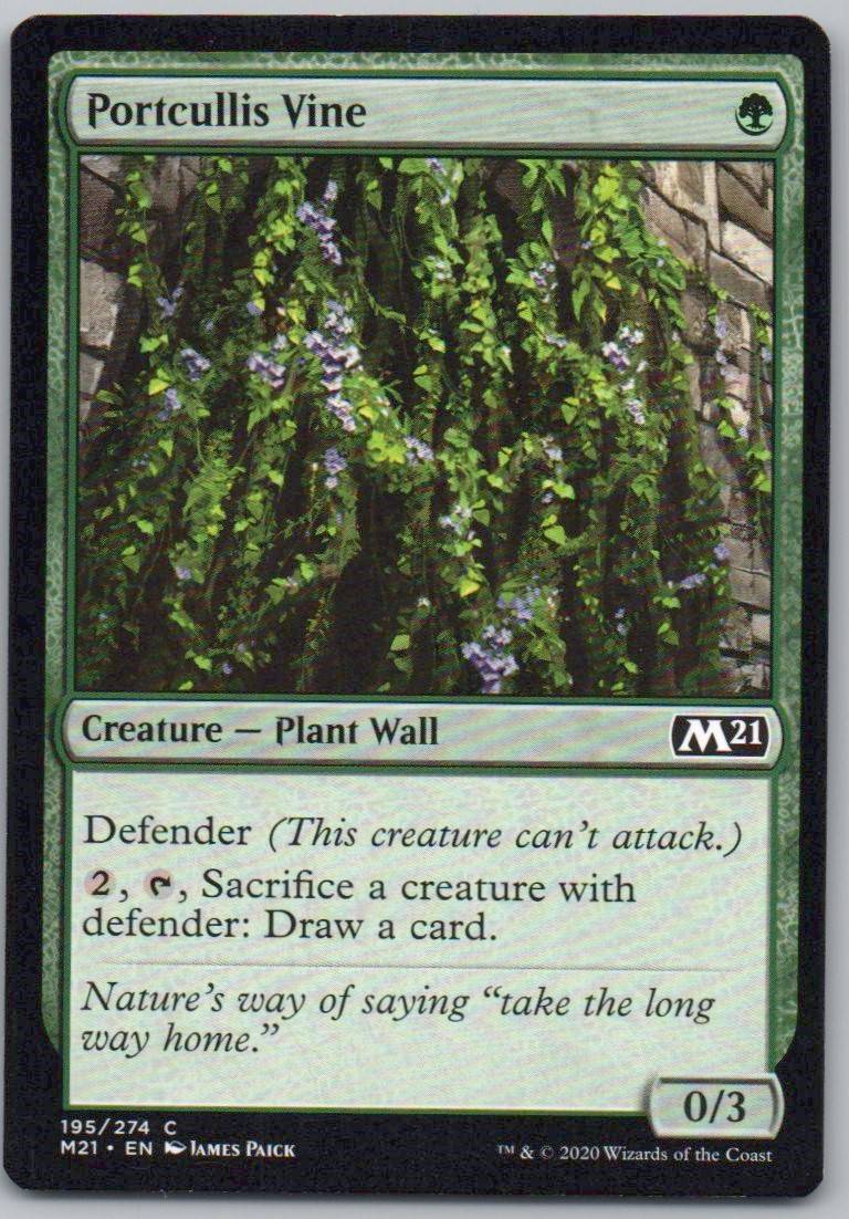 Portcullis Vine 195 0 Creature Card - Core Set 2021