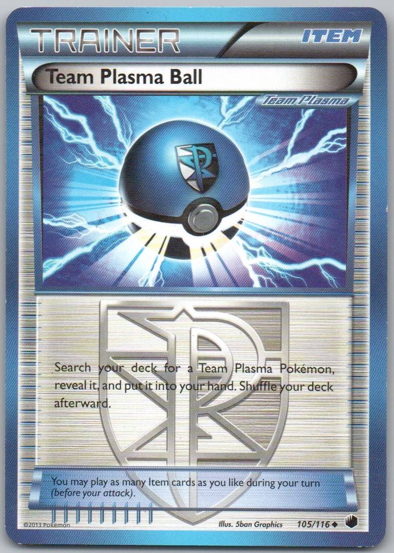Team Plasma Ball 105 Normal Trainer Card - Plasma Freeze
