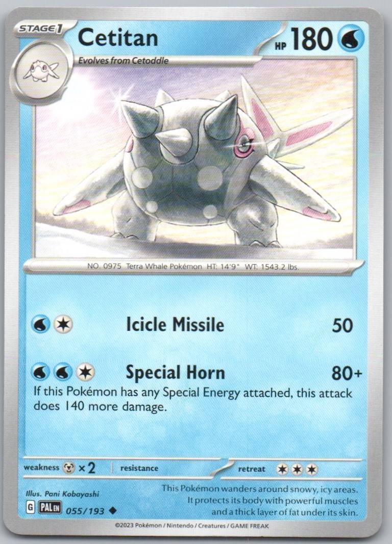 Cetitan 055 Normal Water Card - Paldea Evolved