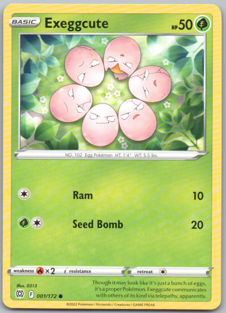 Exeggcute 001 Normal Grass Card - Brilliant Stars