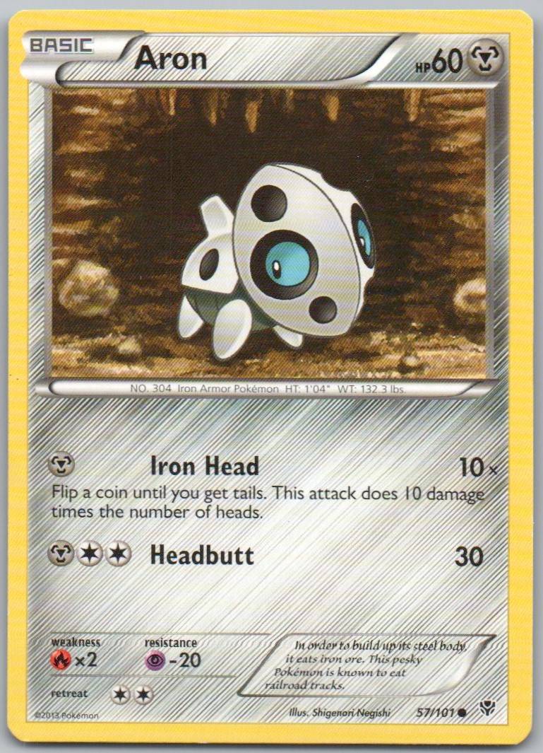Aron 057 Normal Metal Card - Plasma Blast