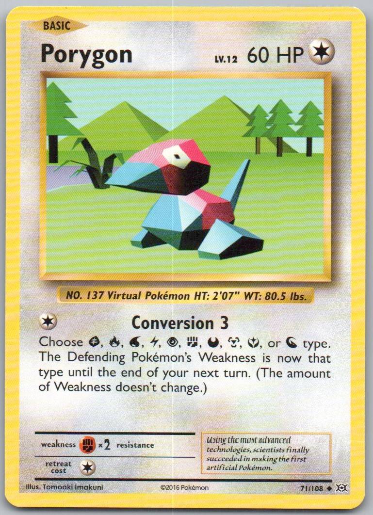 Porygon 071 Normal Colorless Card - Evolutions