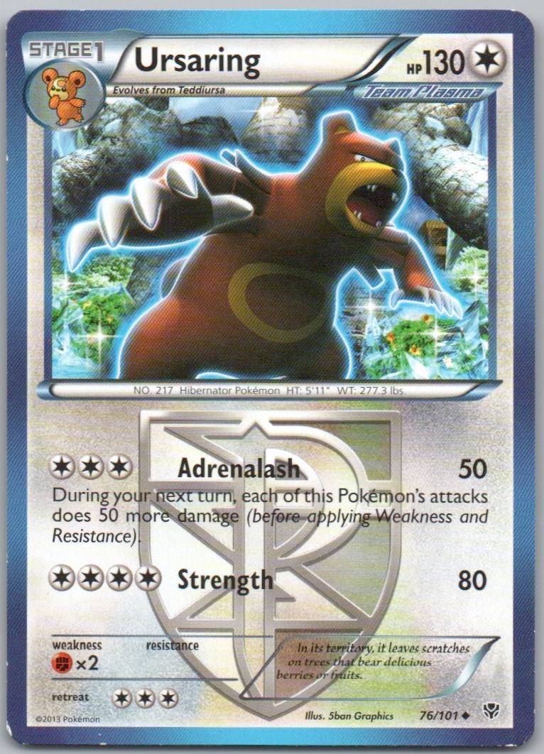 Ursaring 076 Normal Colorless Card - Plasma Blast