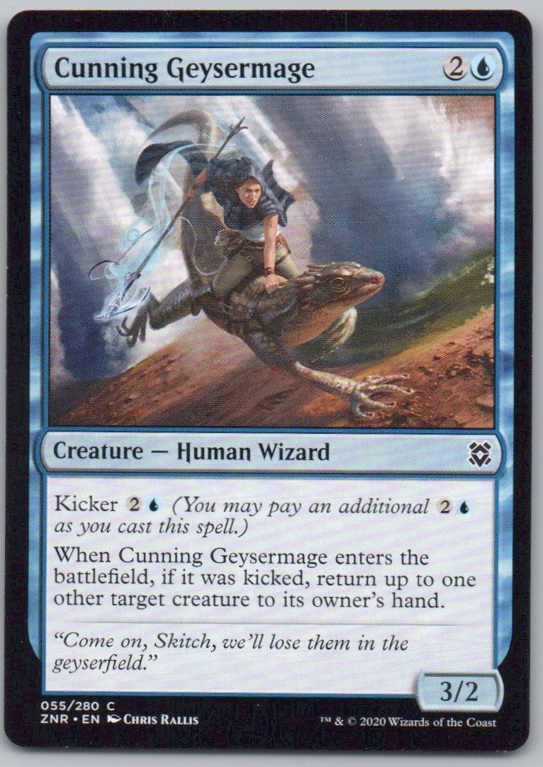 Cunning Geysermage 55 Normal Creature Card - Zendikar Rising
