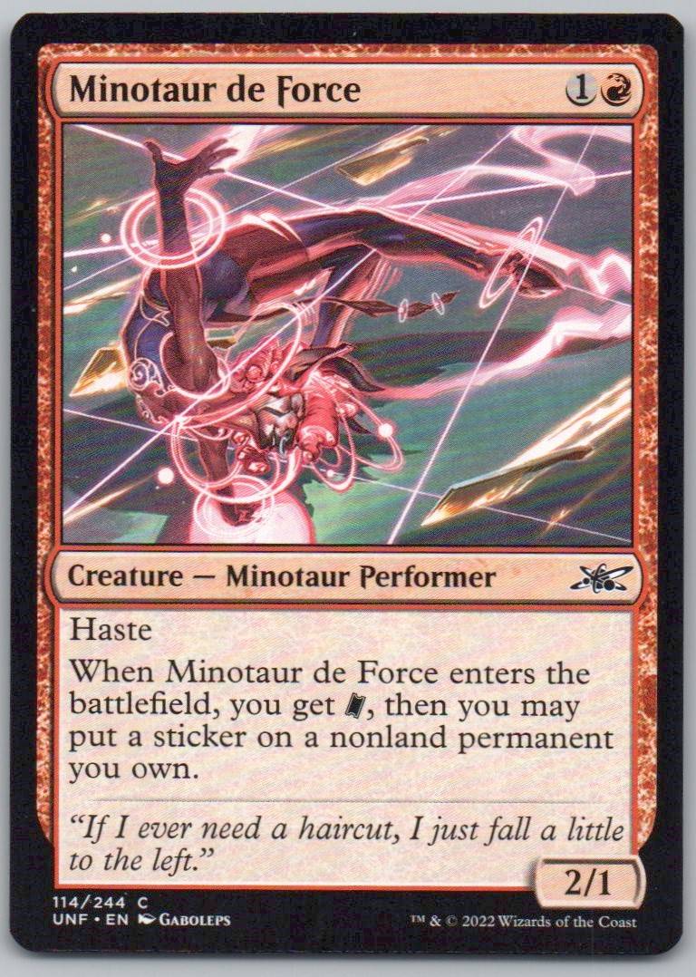 Minotaur de Force 114 Normal Creature Card - Unfinity