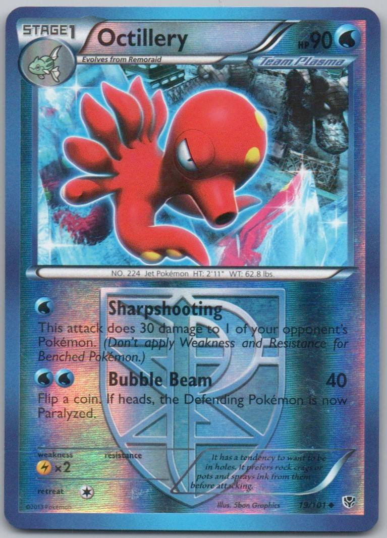 Octillery 019 Normal Water Card - Plasma Blast