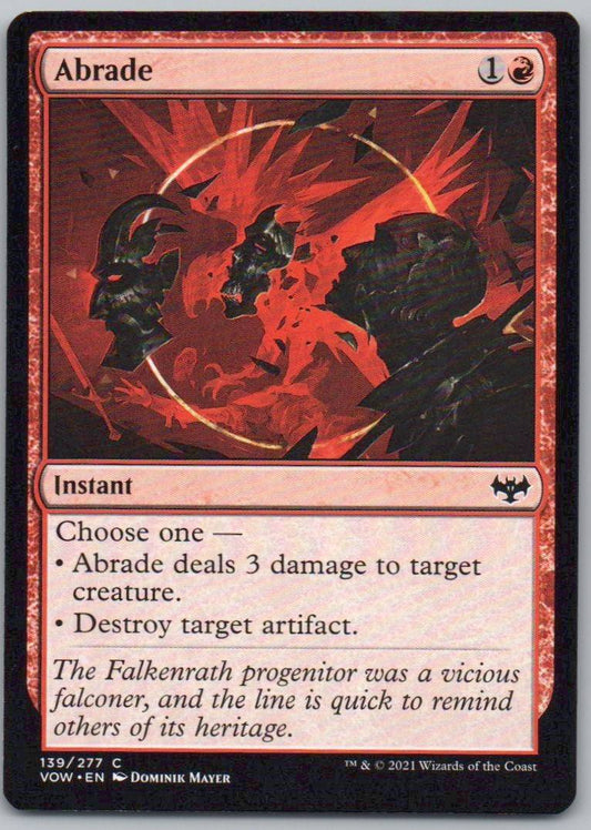 Abrade 139 Normal Instant Card - Innistrad: Crimson Vow