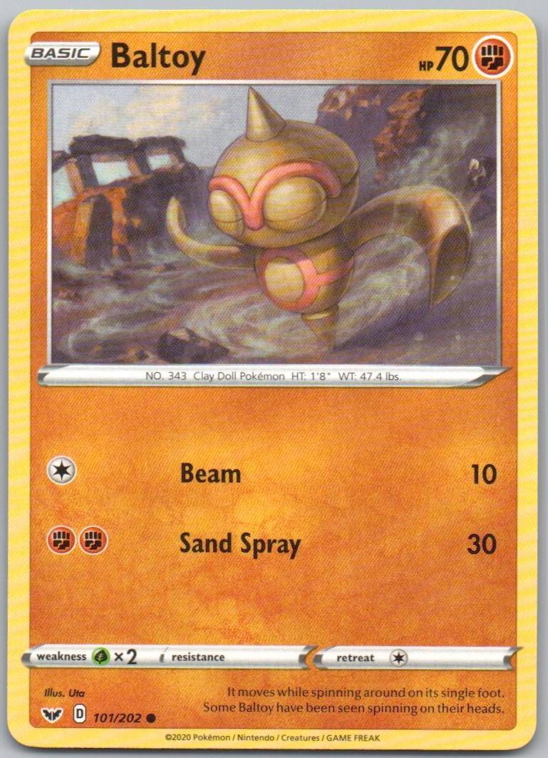 Baltoy 101 Normal Fighting Card - Sword & Shield