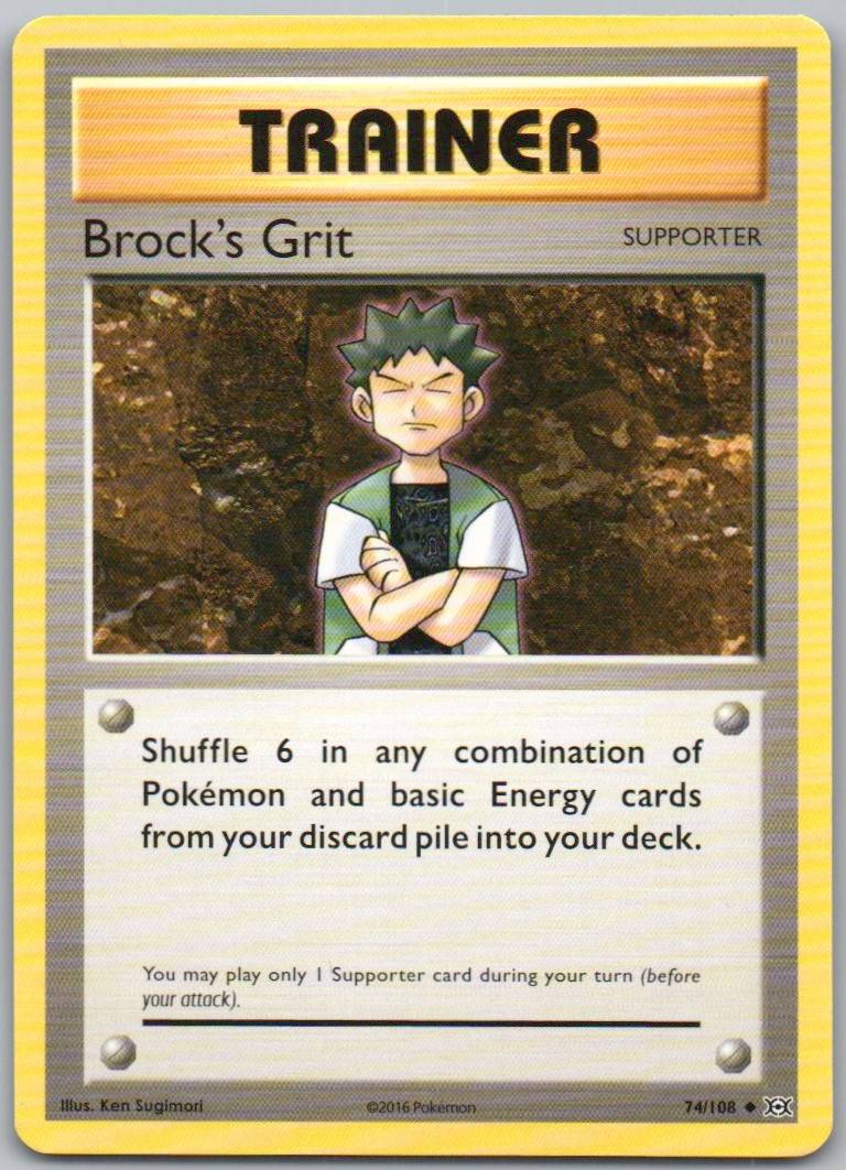 Brock's Grit 074 Normal Trainer Card - Evolutions