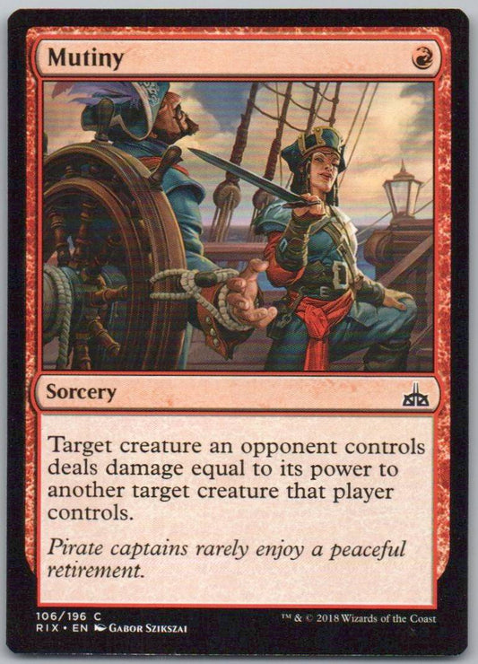 Mutiny 106 Normal Sorcery Card - Rivals of Ixalan