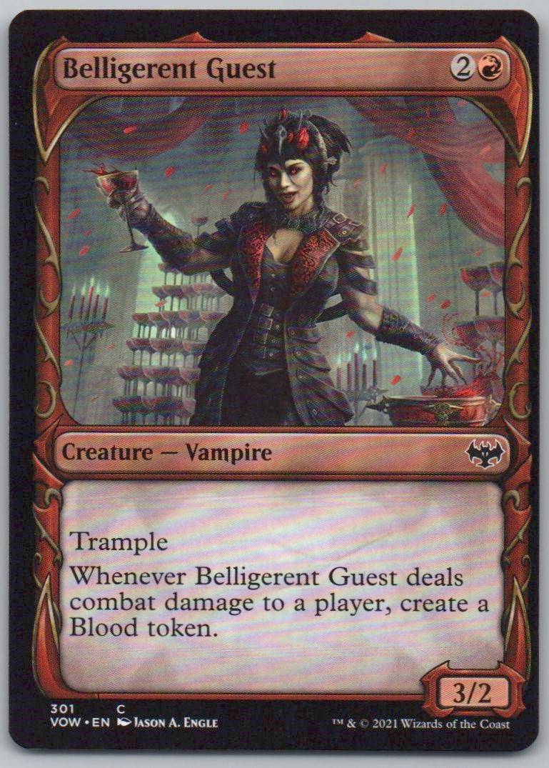 Belligerent Guest (Showcase) 301 Normal Creature Card - Innistrad: Crimson Vow