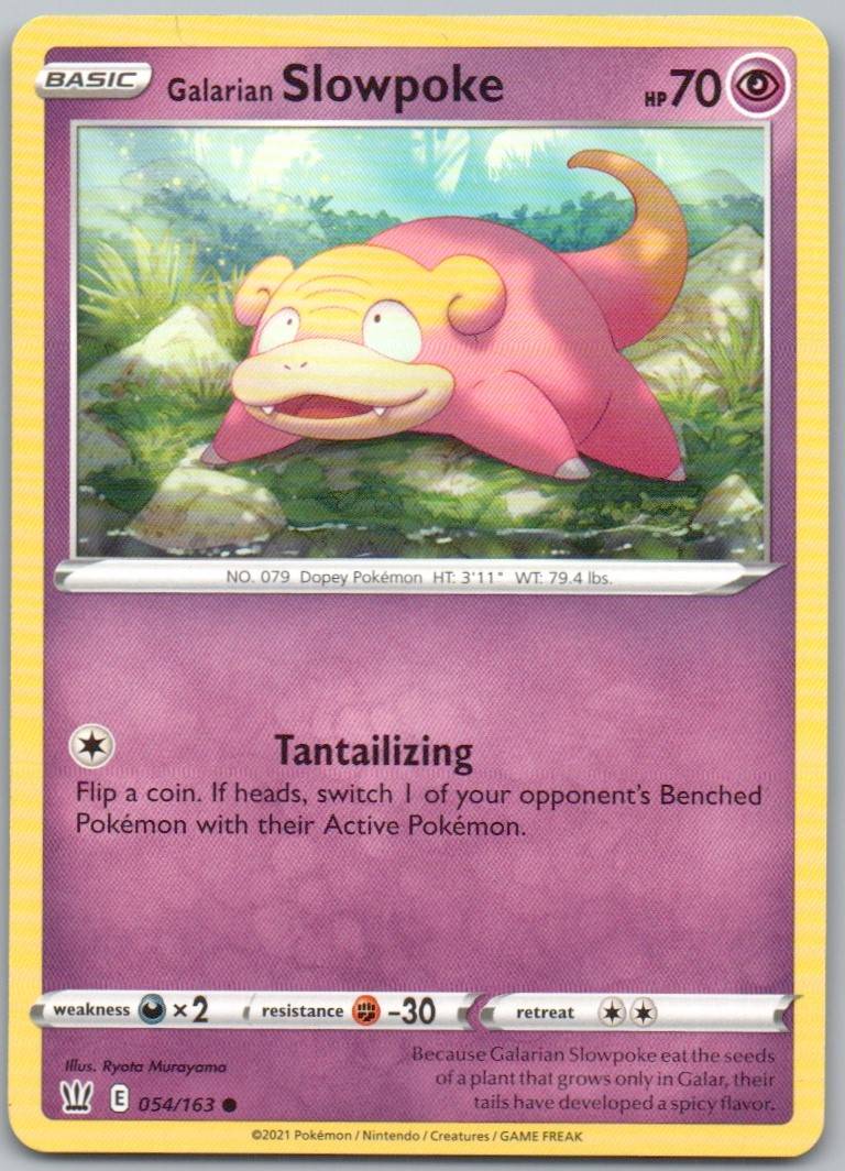 Galarian Slowpoke 054 Normal Psychic Card - Battle Styles