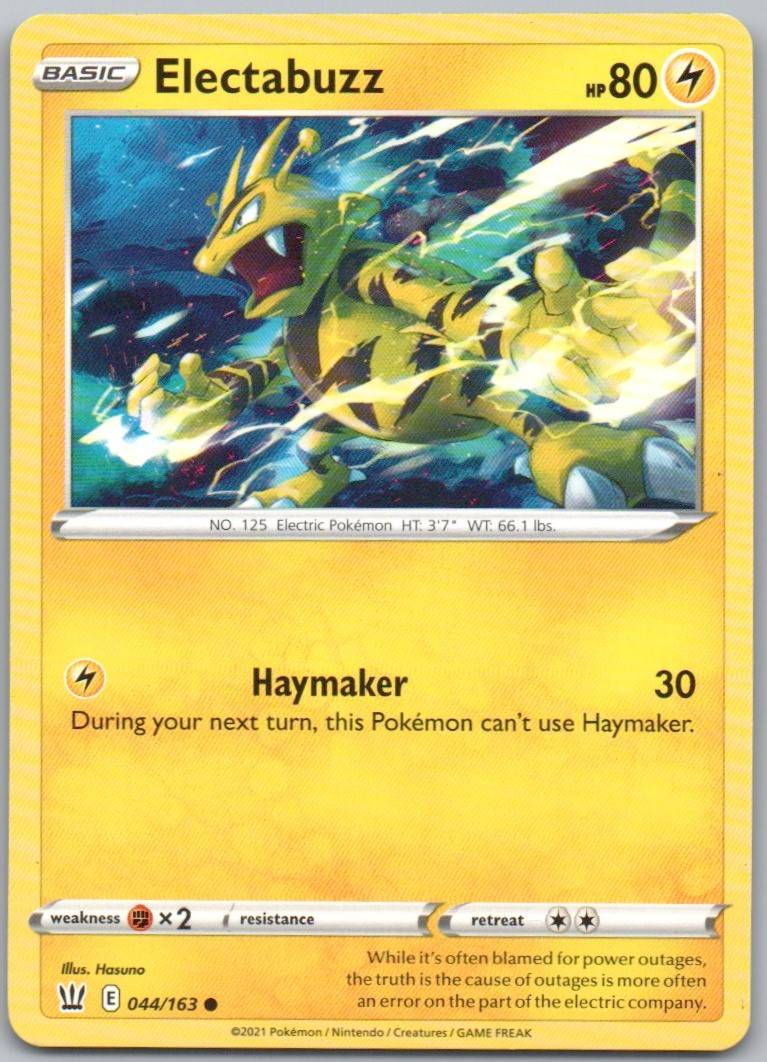 Electabuzz 044 Normal Lightning Card - Battle Styles