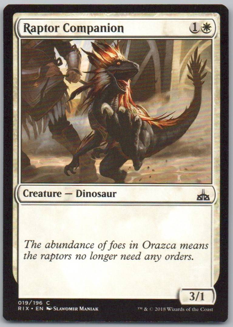 Raptor Companion 19 Normal Creature Card - Rivals of Ixalan