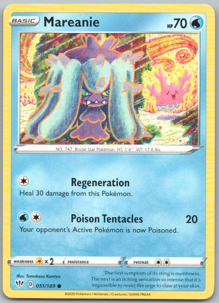 Mareanie 051 Normal Water Card - Darkness Ablaze