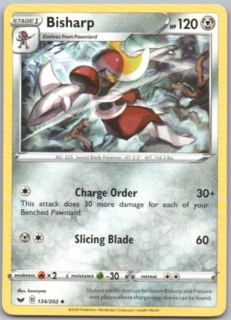 Bisharp 134 Normal Metal Card - Sword & Shield