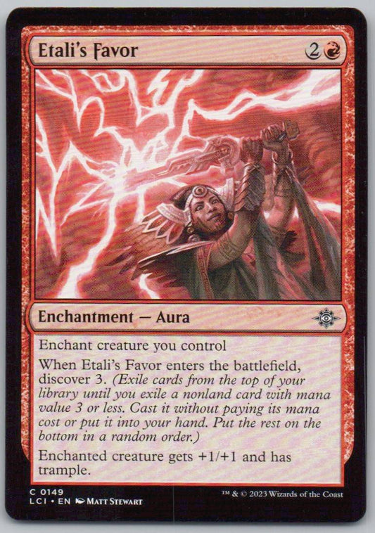 Etali's Favor 149 0 Enchantment Card - The Lost Caverns of Ixalan