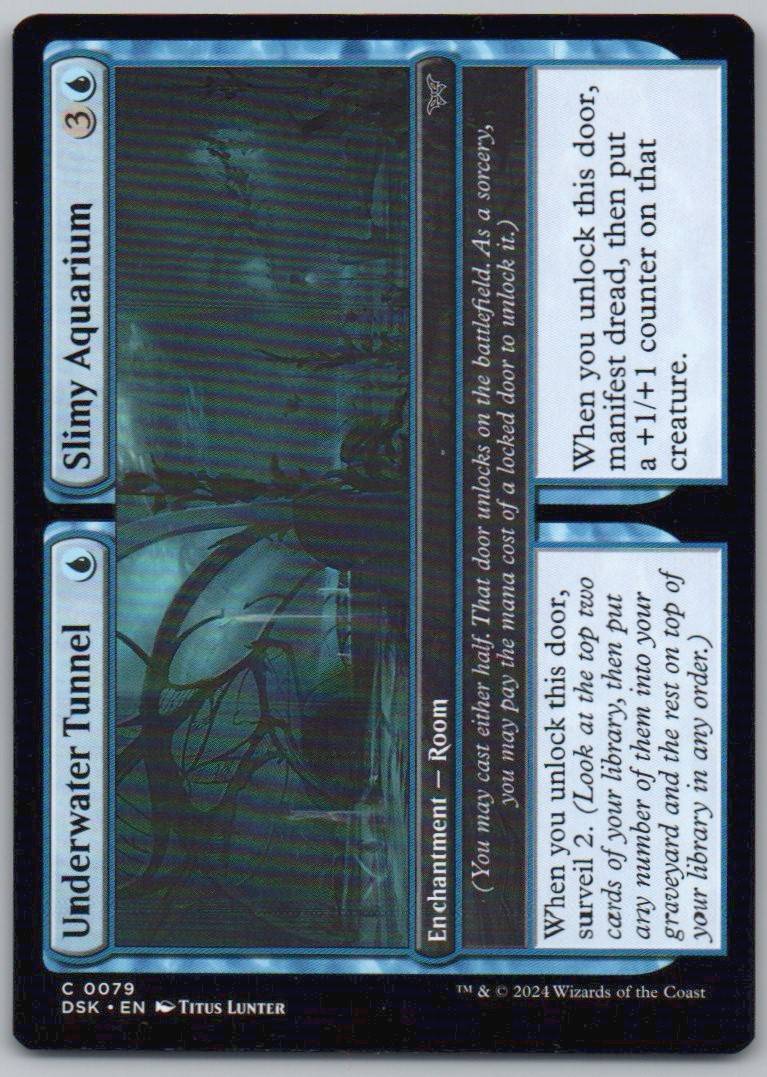 Underwater Tunnel // Slimy Aquarium 79 Normal 0 Card - Duskmourn: House of Horror