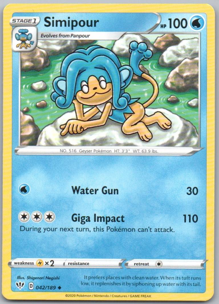 Simipour 042 Normal Water Card - Darkness Ablaze