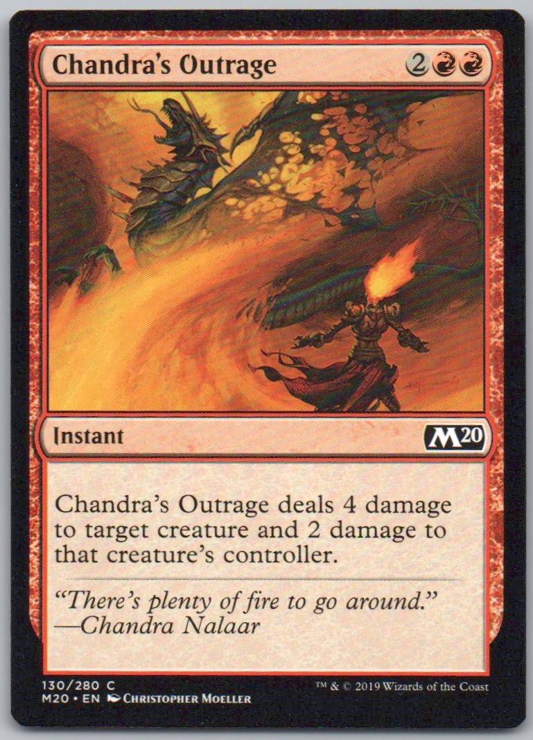 Chandra's Outrage 130 Normal Instant Card - Core Set 2020