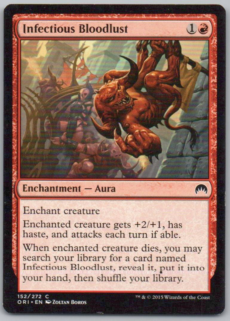 Infectious Bloodlust 152 Normal Enchantment Card - Magic Origins