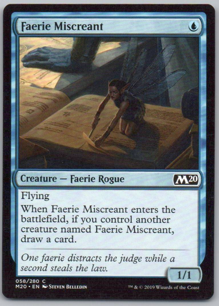 Faerie Miscreant 58 Normal Creature Card - Core Set 2020