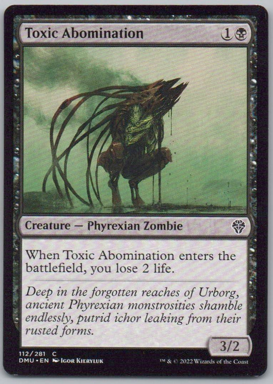 Toxic Abomination 112 Normal Creature Card - Dominaria United