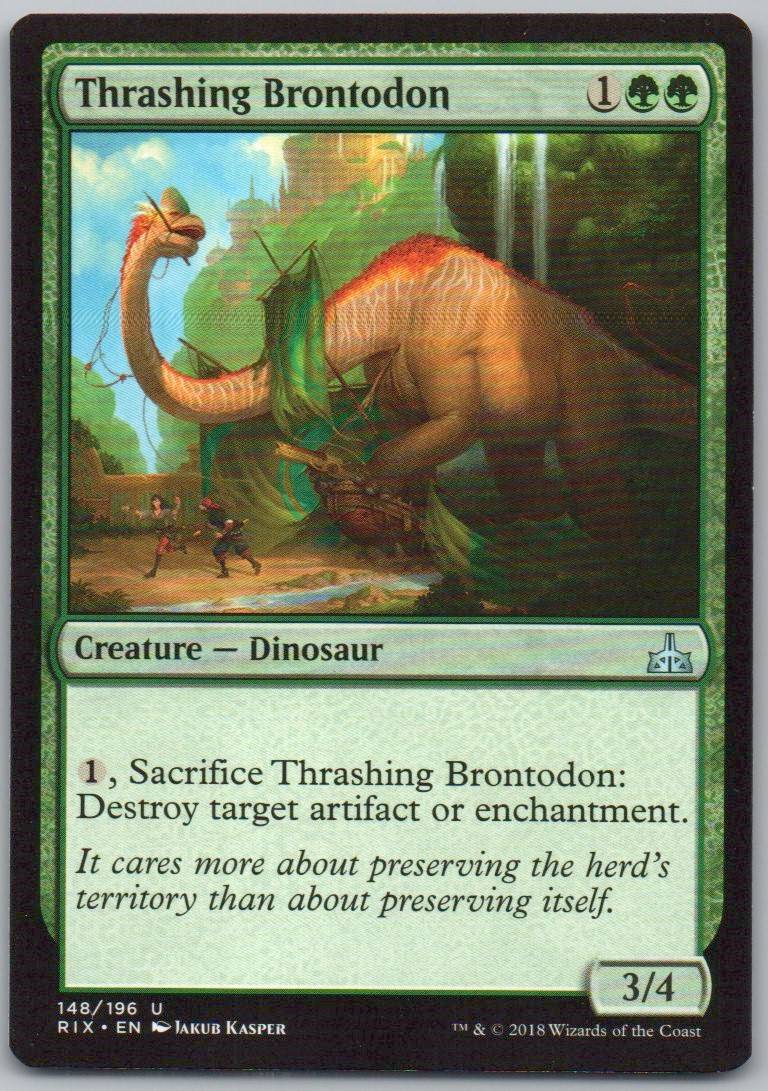 Thrashing Brontodon 148 Normal Creature Card - Rivals of Ixalan