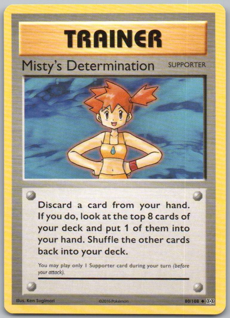 Misty's Determination 080 Normal Trainer Card - Evolutions