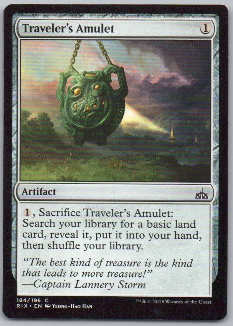 Traveler's Amulet 184 Normal Artifact Card - Rivals of Ixalan