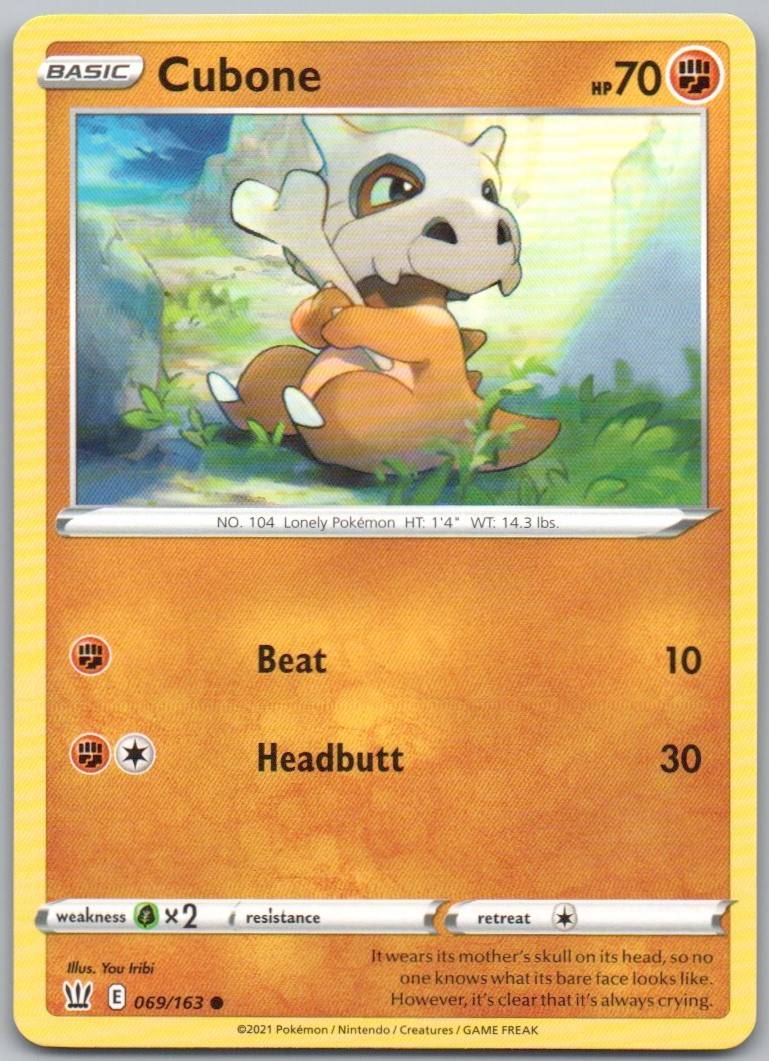 Cubone 069 Normal Fighting Card - Battle Styles