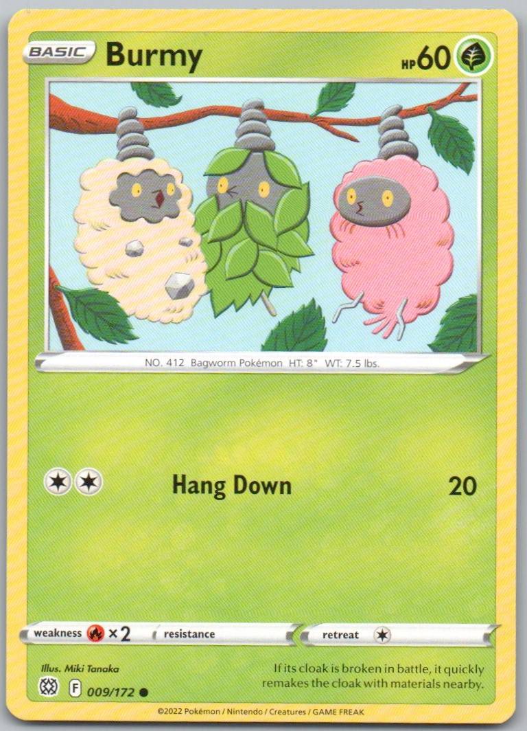 Burmy 009 Normal Grass Card - Brilliant Stars