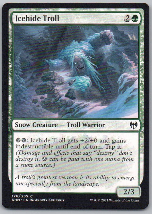 Icehide Troll 176 Normal Creature Card - Kaldheim