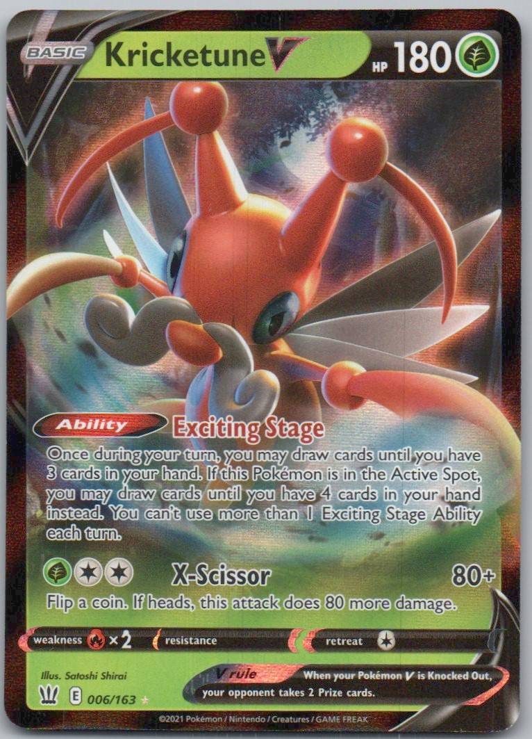 Kricketune V 006 Holo Grass Card - Battle Styles