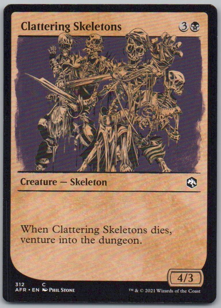 Clattering Skeletons (Showcase) 312 Normal Creature Card - Adventures in the Forgotten Realms