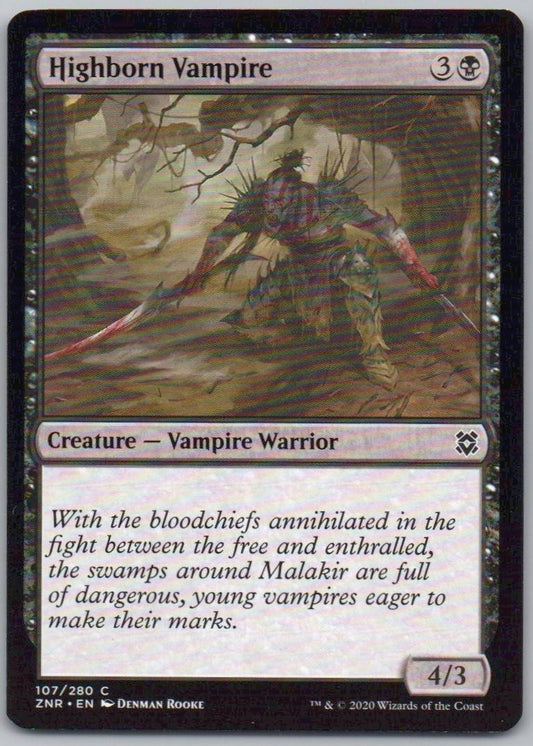 Highborn Vampire 107 Normal Creature Card - Zendikar Rising