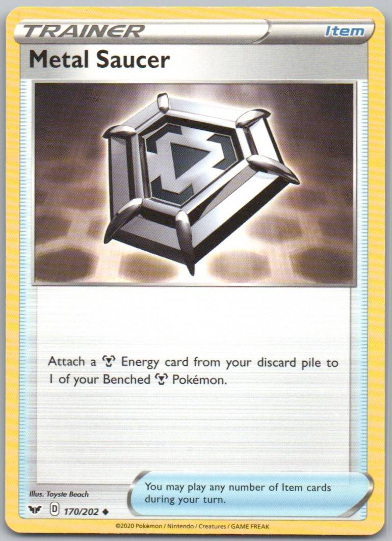 Metal Saucer 170 Normal Trainer Card - Sword & Shield