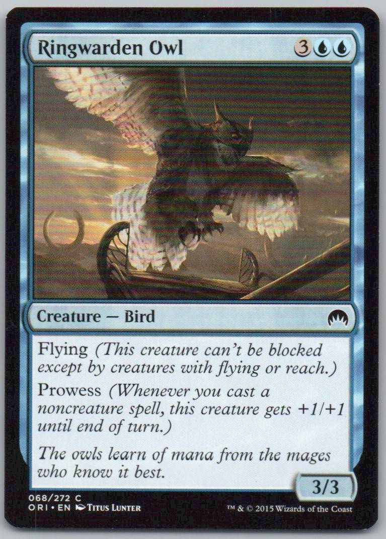 Ringwarden Owl 68 Normal Creature Card - Magic Origins