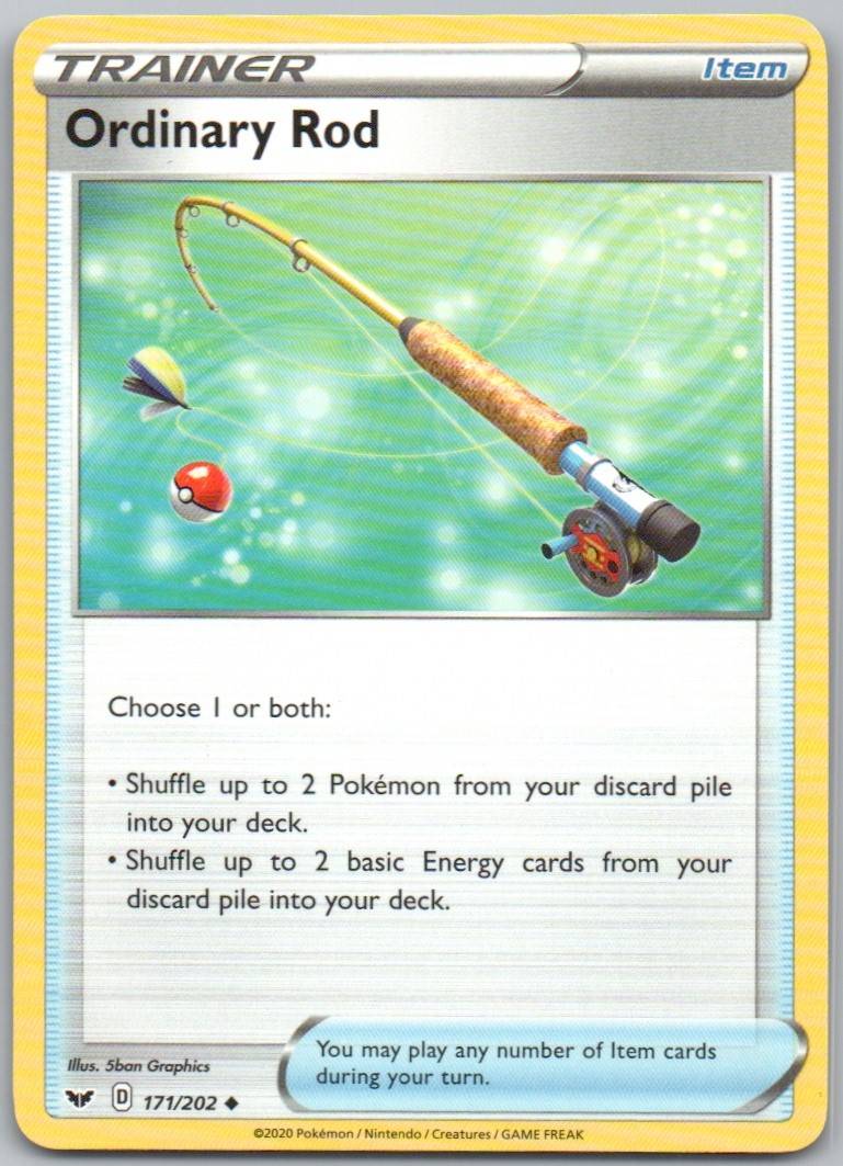 Ordinary Rod 171 Normal Trainer Card - Sword & Shield