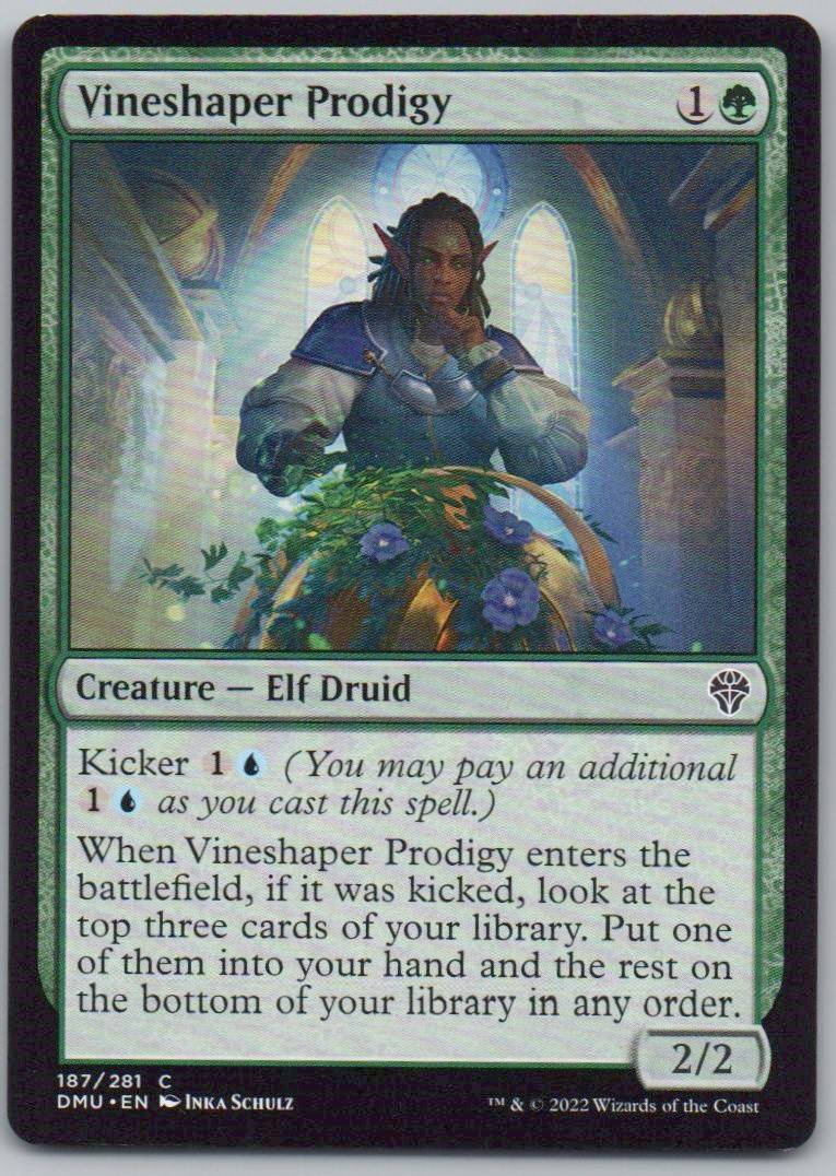 Vineshaper Prodigy 187 Normal Creature Card - Dominaria United