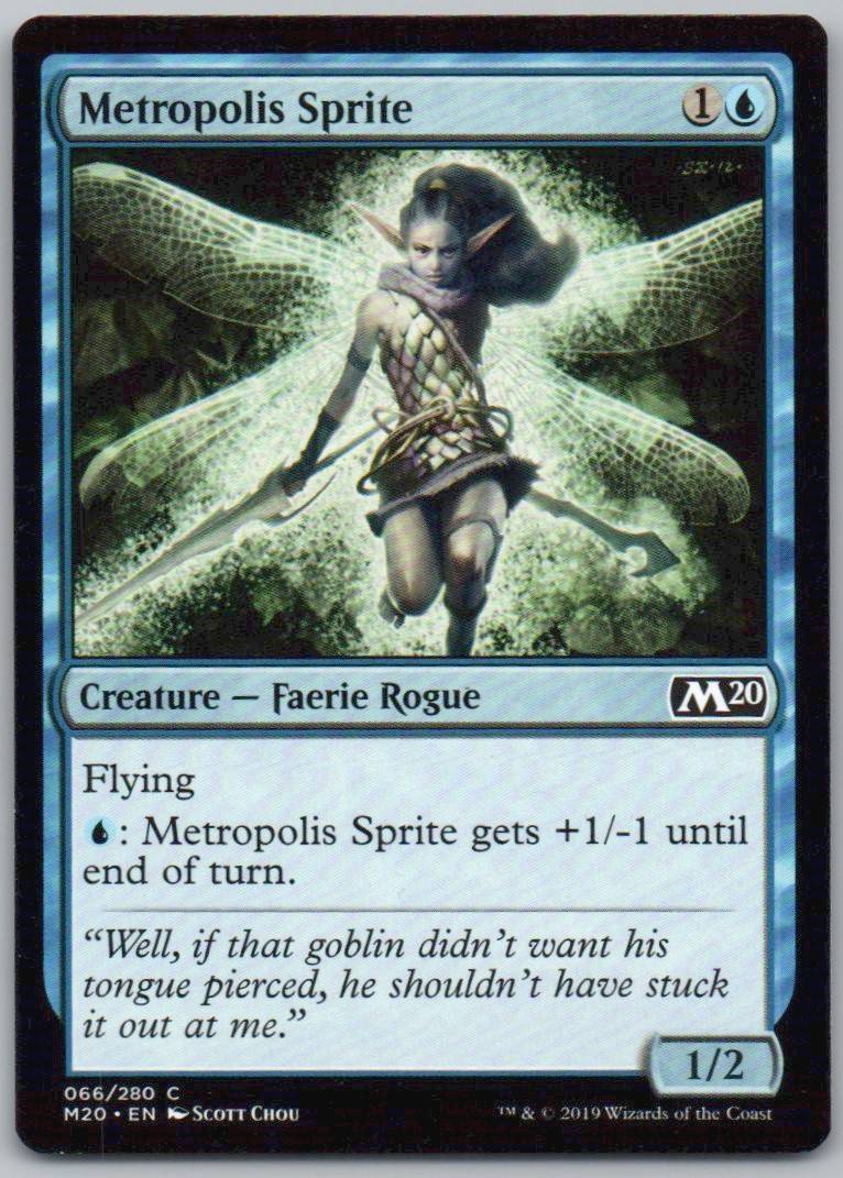 Metropolis Sprite 66 Normal Creature Card - Core Set 2020